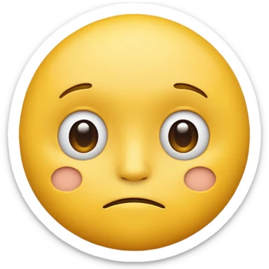 a mewing thinking emoji sticker