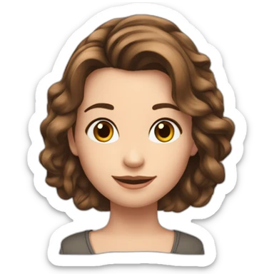 Fille qui s’appelle Emma qui est est très belle qui est brune au cheveux long plaqué  sticker