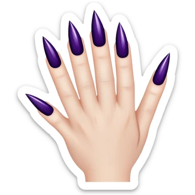Goth Nails dark purple sticker