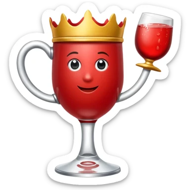 Coração que remeta a rainha de copas ou uma guilhotina com coração sticker