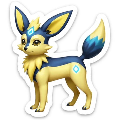 Shiny Cool Umbreon-Jolteon-Fakemon-hybrid-fusion- full body sticker