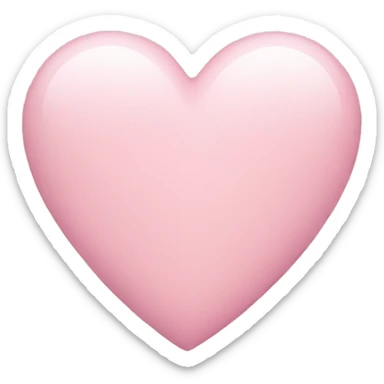 light pink heart sticker