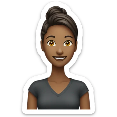 A beautiful female designer with a bright and healthy smile sticker