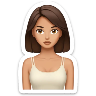Brunette model in a fashion pose sticker