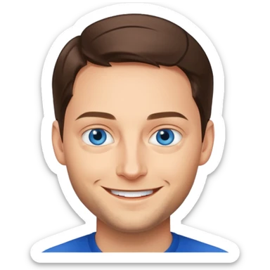 Tobey Maguire with blue eyes sticker