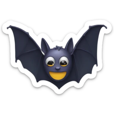 a bat programming on a laptop sticker
