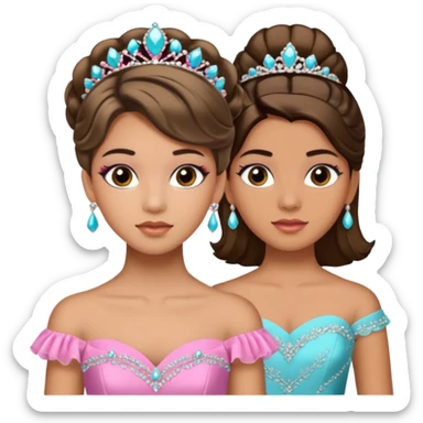 Quinceañera makeover of the boy to girl and before after picture about the boy getting a new look for his Quinceañera makeover  sticker