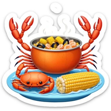 Seafood boil sticker