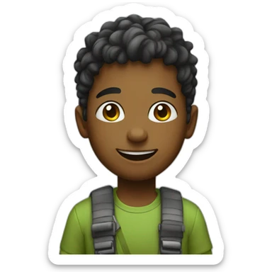 rainbow artist boy sticker