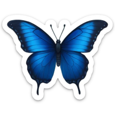 Dark blue butterfly  sticker