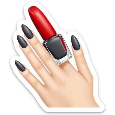 Christian Louboutin dark grey nail polish  sticker