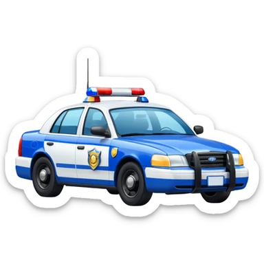 police car de face sticker
