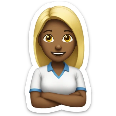 Una persona trabjando como un vendedor sticker