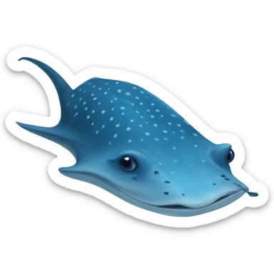 Blue stingray with white dot sticker