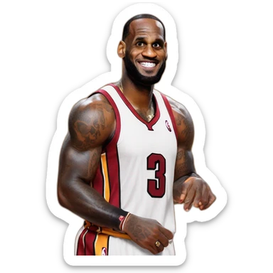 lebron James Miami heat sticker