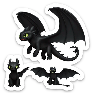 How to train your dragon toothless sticker