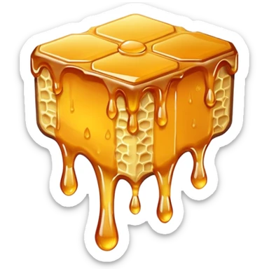 a piece of honeycomb dripping homey sticker