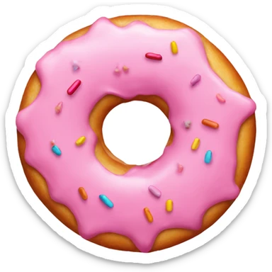 pastelp pink donut sticker