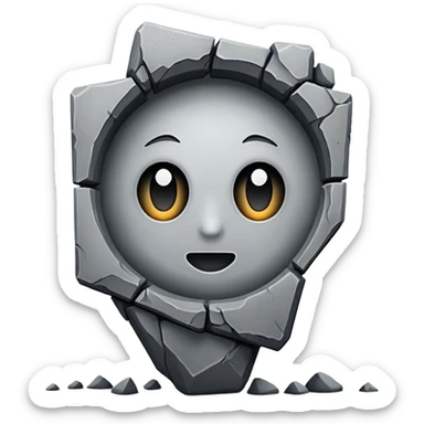 Ortası delik yamuk kare sticker