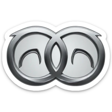 Audi logo, but instead of rings are bmw logos sticker