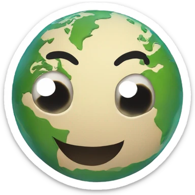 earth with a smile sticker