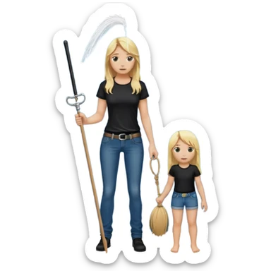 Bdsm male dominant wearing jeans black T-shirt and holding a flogger watching from outside blonde long hair sub with a collar showering with suds all over her sticker