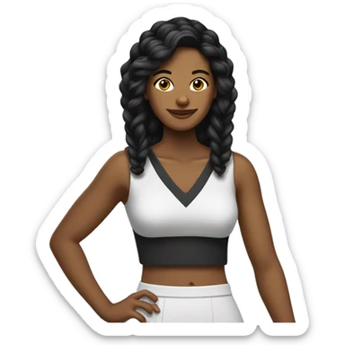 Empreendedora de pele negra e cabelo cacheado sticker