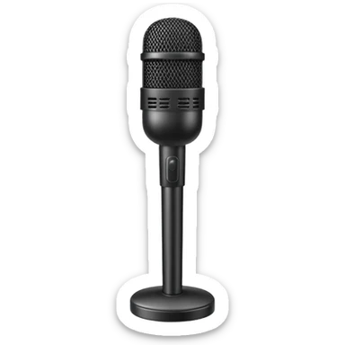 Microphone Stand black sticker