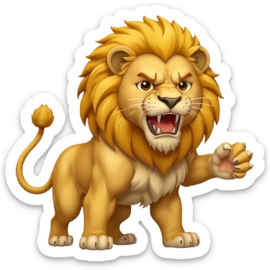 exceeding and roaring lion sticker
