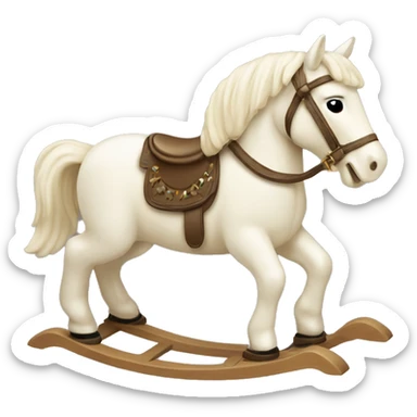 Rocking ivory horse TOY sticker