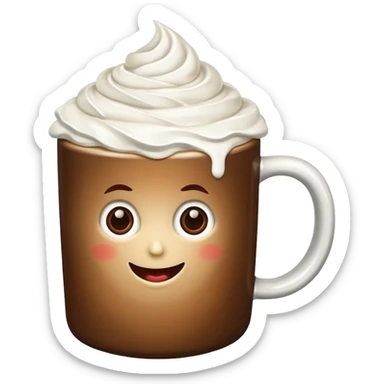 Coffee with whipped cream  sticker