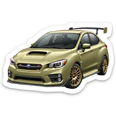 khaki grey Subaru sti sticker