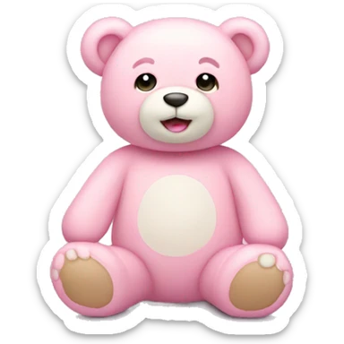 Light pink teddy bear  sticker