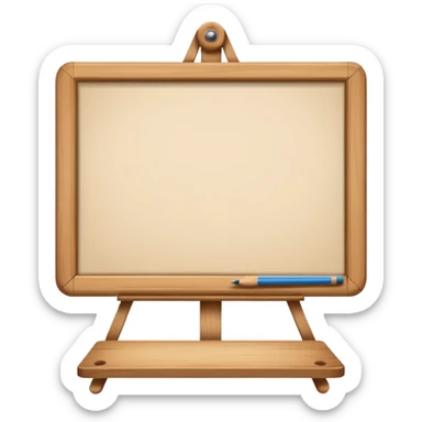 drawing board with classic wooden frame，in front side sticker