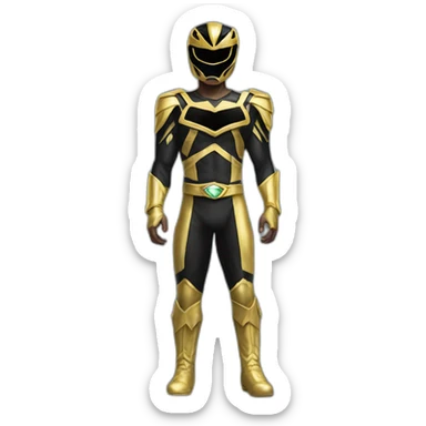 black gold power ranger full body sticker