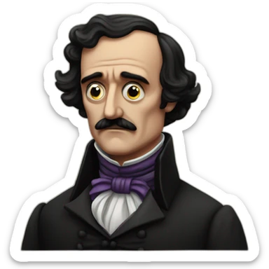 Edgar Alan Poe durmiendo sticker