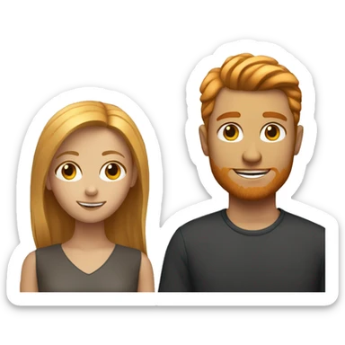Dark blonde Girl with a Ginger boyfriend  sticker