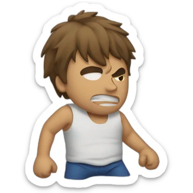 getting beat up sticker