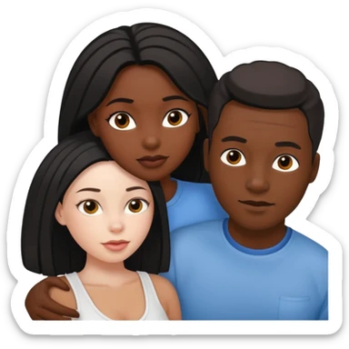 Black girl doggystyle sex with white man sticker