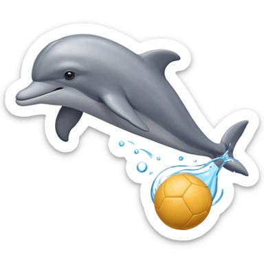 Dolphin with ball sticker
