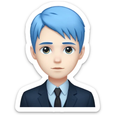 ethereal-pastel-transparent-translucent-gorgeous-spectral-dark-greyish-blue-whitish-gloomy-spectral-poltergeist-man-with-blue-hair-with-a-beautiful-black-suit sticker