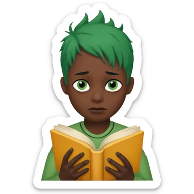 #peter has green hair he is creepy he is on a quest to remove all emojis he has a book with all the words that ever exist in his hand he likes fortnite has a reddit thing and a thong and he has a beak he is black and has a hoad his ayses are more and he is filled with cheese sticker