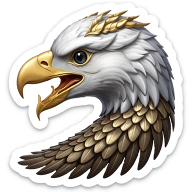 Silver Elder Scrolls Online eagle eating its tail Ouroboro sticker