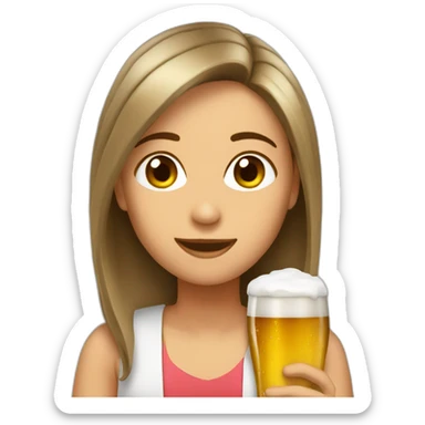 Chicas cerveza terapia sticker