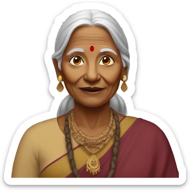 indian women elder sticker