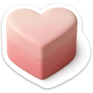 heart-shaped fondant cake with ombre pink sticker