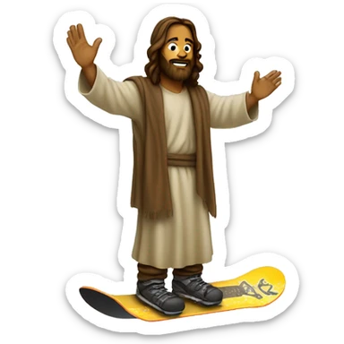 Snowboard Jesus  sticker