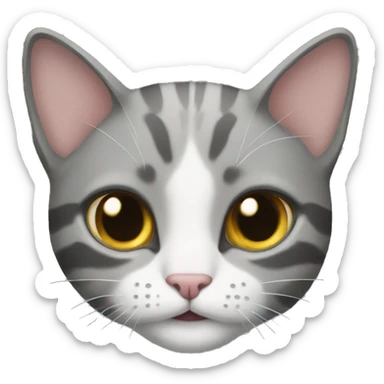 Cat wearing a quarter zip sticker