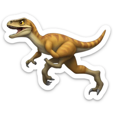 Velociraptor running sticker