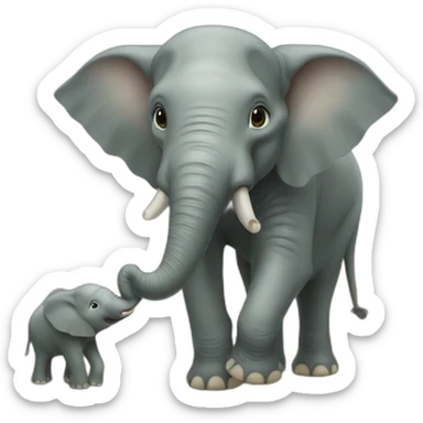 Elephant eat meets sticker